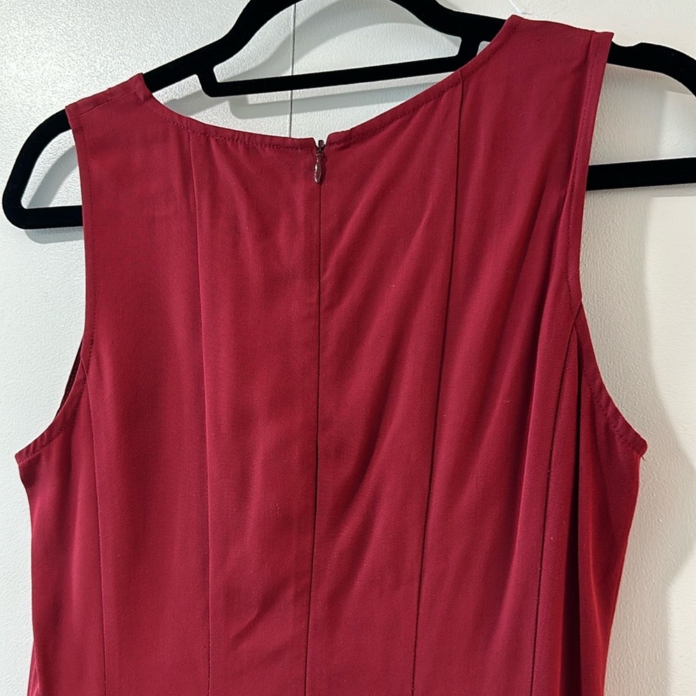 Theory Tilfi Crew Neck Dress in Flame Red - Picture 8 of 8